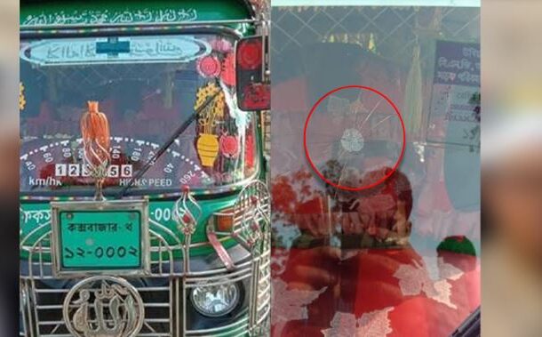 মিয়ানমার থেকে গুলি, অল্পের জন্য রক্ষা পেল অটোরিকশাচালক