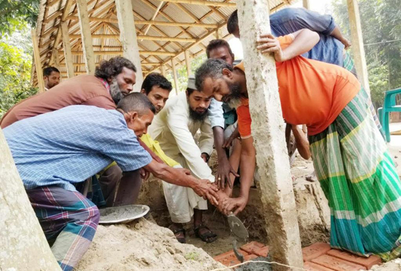 ঢাঙ্গীপুকুর আদর্শ গ্রাম নূরানী মাদ্রাসার ভিত্তি প্রস্তরের শুভ উদ্বোধন