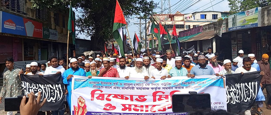 বিরলে প্রতিবাদ মিছিল ও সমাবেশ অনুষ্ঠিত