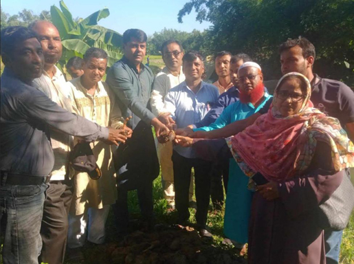 ঠাকুরগাঁও গড়েয়ায় বজ্রপাত থেকে রক্ষায় তালবীজ রোপণ