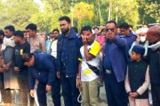 বগুড়ায় প্যারোলে মুক্তি পেয়ে বাবার জানাজায় এলেন ছাত্রলীগ নেতা রব্বানী