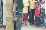 বগুড়ায় ছাত্রীকে উত্ত্যক্তের অভিযোগে নিষিদ্ধ ছাত্রলীগ নেতাকে গাছে বেঁধে গণপিটুনি