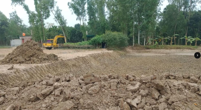 আদমদীঘিতে অবৈধভাবে ফসলি জমিতে পুকুর খনন