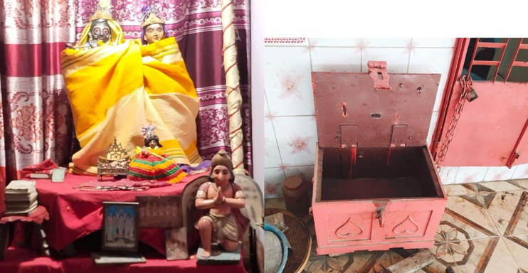 বগুড়ার শেরপুরে রাধা গোবিন্দ মন্দিরে দুর্ধর্ষ চুরি, ৩ লাখ টাকার সম্পদ লুট