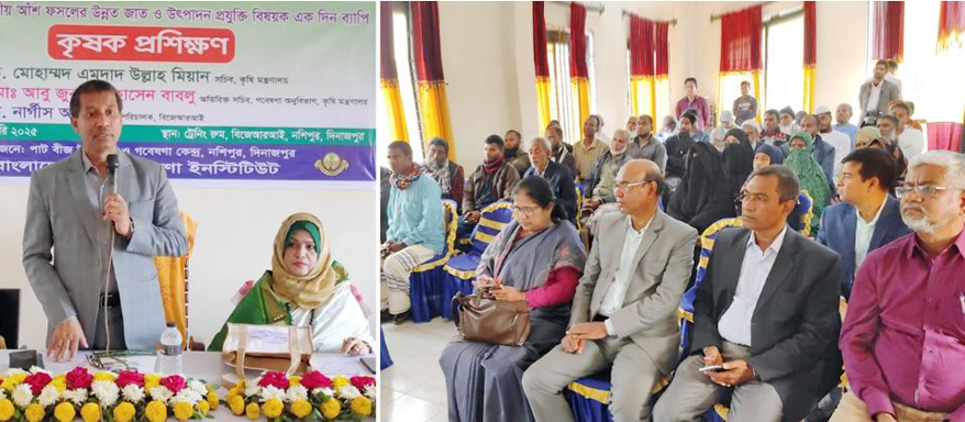 পাটকে লাভজনক পণ্য হিসেবে বহুমুখি ব্যবহারে মহাপরিকল্পনা নিয়েছে সরকার -দিনাজপুরে কৃষি সচিব ড. মোহাম্মদ এমদাদ উল্লাহ মিয়ান