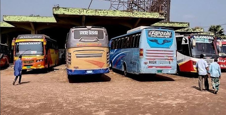 বগুড়ায় শ্রমিকদের কর্মবিরতি প্রত্যাহার বাস চলাচল স্বাভাবিক