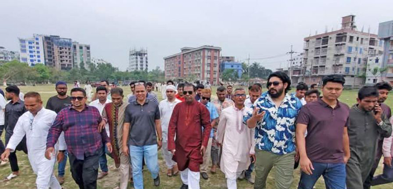 ১১ এপ্রিল বগুড়ায় সবার আগে বাংলাদেশের কনসার্ট ভেন্যু পরিদর্শন করলেন প্রতিনিধিদল