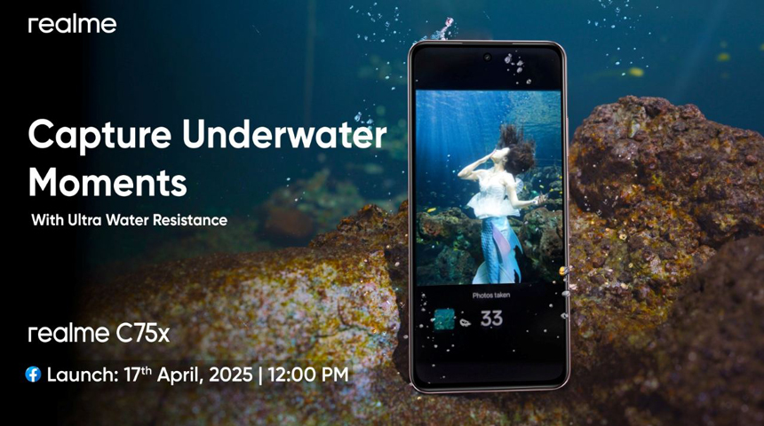 বাজারে আসছে আইপি৬৯-রেটেড’স্মার্টফোন রিয়েলমি ‘সি৭৫এক্স’