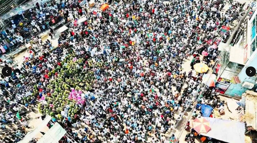 বগুড়ায় ইসরাইলের বিরুদ্ধে তৌহিদী ছাত্র-জনতার মিছিল, বাটার শো-রুম ভাঙচুর