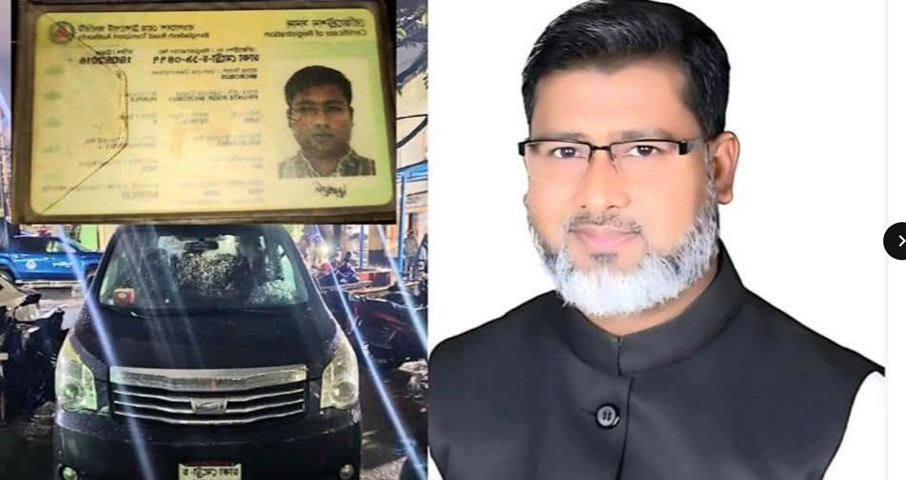 বগুড়ায় আ. লীগ নেতার গাড়ি আটক করে থানায় দিলো ছাত্র-জনতা