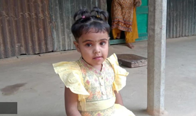 বগুড়ার বেপরোয়া মোটরসাইকেলের ধাক্কায় প্রাণ গেল ৪ বছরের শিশু মাইশার