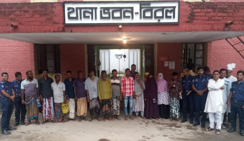 বিরলে বিশেষ অভিযানে ওয়ারেন্টভুক্ত ১৪ আসামী গ্রেফতার : আদালতে সোপর্দ