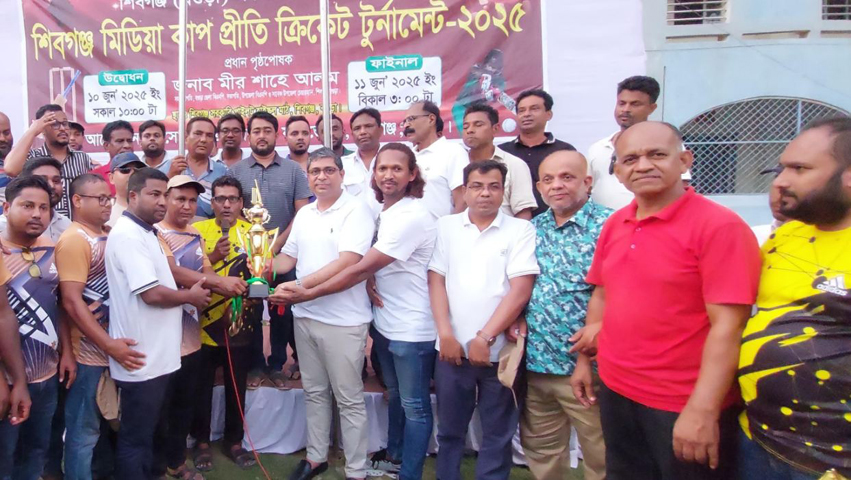 শিবগঞ্জে মিডিয়া কাপ ক্রিকেটে মহাস্থানগড় প্রেসক্লাব বিজয়ী