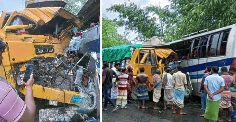 পাবনায় বাস-ট্রাক সংঘর্ষে ৩ জন নিহত
