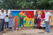 ফুলবাড়ীতে ২৪ এর রঙে গ্রাফিতি ও চিত্রাঙ্কন প্রতিযোগিতা অনুষ্ঠিত
