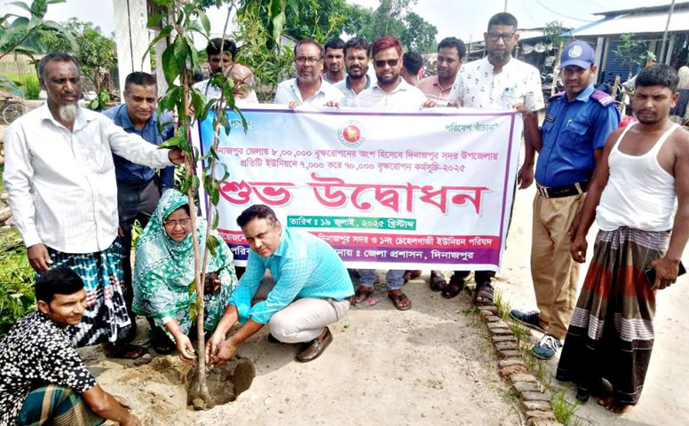 চেহেলগাজী ইউনিয়নে এক দিনে সাত হাজার বৃক্ষ রোপণ কর্মসূচী পালিত