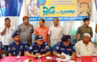 পাঁচবিবির পুজামন্ডব পরিদর্শনে পুলিশের ডিআইজি