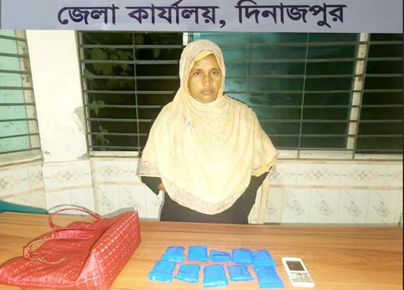 মাদকদ্রব্য নিয়ন্ত্রণ অধিদপ্তরের অভিযানে হাকিমপুরে ২ হাজার পিস বড়িসহ এক নারী আটক