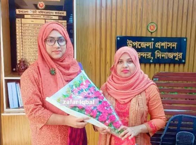 চিরিরবন্দরে সহকারি কমিশনার (ভূমি) এর যোগদান ও বিদায় সংবর্ধনা