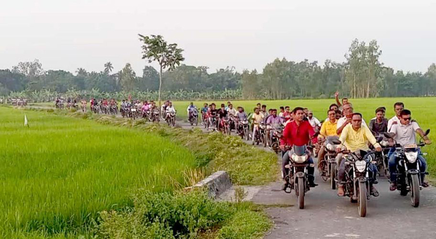 দিনাজপুর সদরের শংকরপুর ইউনিয়ন বিএনপির বিশাল মোটরসাইকেল র‌্যালী- আগামী নির্বাচনে ধানের শীষ মার্কায় ঐক্যবদ্ধ হওয়ার আহবান