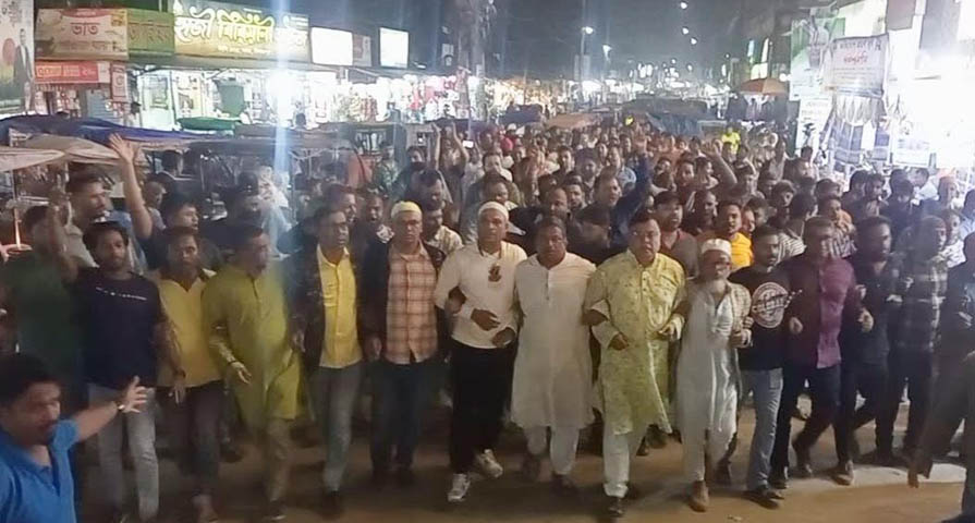 দিনাজপুর সদর আসনে খালেদা জিয়া প্রার্থী হওয়ায় জেলা বিএনপির আনন্দ মিছিল