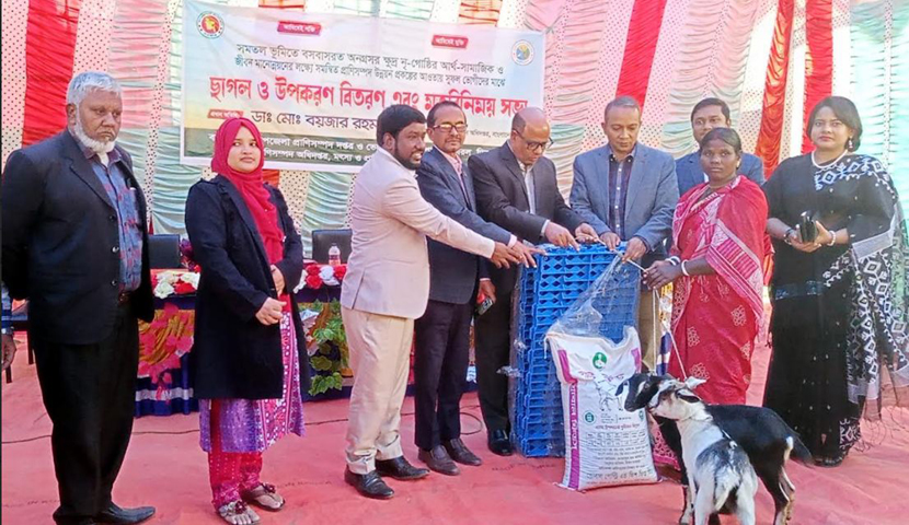 বিরলে ছাগল ও উপকরণ বিতরণসহ মতবিনিময় সভা অনুষ্ঠিত