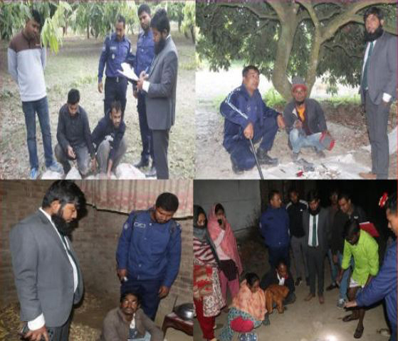 বিরলে ভ্রাম্যমাণ আদালতের অভিযানে মাদক বিক্রেতাসহ মাদকসেবীর দন্ড