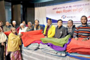 দিনাজপুরে প্রবীণ শীতার্ত মানুষের মাঝে এনসিসি ব্যাংকের কম্বল বিতরণ