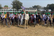 সোনাতলায় ধানের শীষে ভোট চেয়ে ছাত্রদলের সাইকেল শোভাযাত্রা