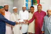 পাঁচবিবিতে মসজিদ উন্নয়নে অর্থ প্রদান