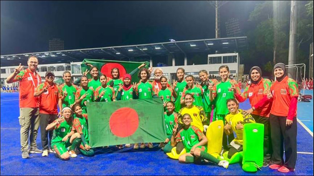 নারী হকি দলের ঐতিহাসিক জয়ে ক্রীড়া প্রতিমন্ত্রীর অভিনন্দন