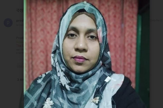 বগুড়ায় এনসিপির নেত্রী মৃত্যু