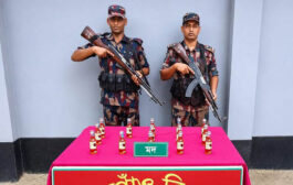 দিনাজপুর  ৪২ বিজিবি  এর বিশেষ অভিযানে ভারতীয় মদ উদ্ধার