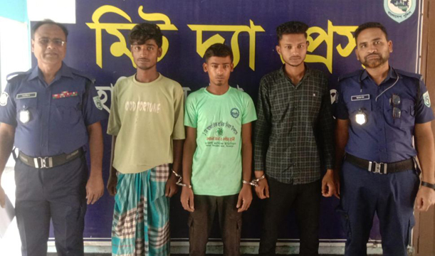 চোরাই মালসহ তিন চোর গ্রেফতার