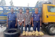 পার্বতীপুরে ৬ কেজি গাঁজাসহ ট্রাক জব্দ, আটক ২