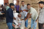 ফুলবাড়ী উপজেলার খয়েরবাড়ী ইউপিতে ভিজিএফের চাল বিতরণ