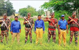 পাঁচবিবি উপজেলার সীমান্ত সুরক্ষায় বিজিবির সঙ্গে গ্রাম পুলিশ