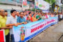 শ্রী রামচন্দ্রের প্রতি অবমাননার প্রতিবাদে বগুড়ায় মানববন্ধন ও বিক্ষোভ