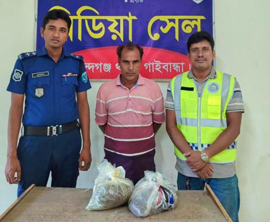 গোবিন্দগঞ্জে ৩ কেজি গাঁজাসহ মাদক কারবারি গ্রেফতার