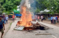 দিনাজপুরে শিশু নিখোঁজ ঘটনায় অভিযুক্তের বাড়ি ভাঙচুর, সড়ক অবরোধ