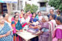 দুর্গাপূজা উপলক্ষে রায়সাহেববাড়ী সারদা সংঘের বস্ত্র বিতরণ